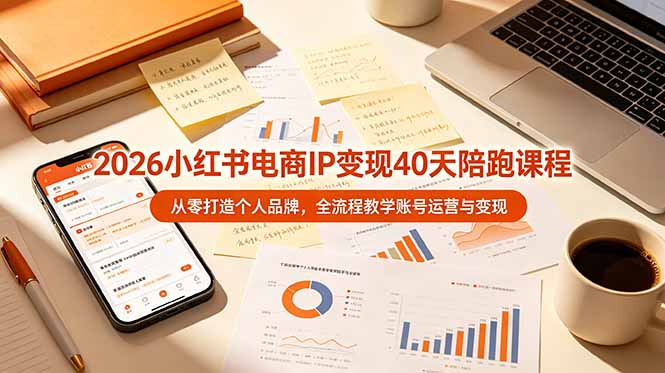 2026小红书电商IP变现40天陪跑课程-11期，从零打造个人品牌，全流程教学账号运营与变现-米壳知道—知识分享平台