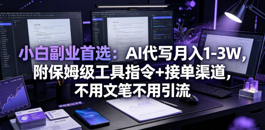 小白副业首选：AI代写月入1-3W，附保姆级工具指令+接单渠道，不用文笔不用引流【揭秘】-米壳知道—知识分享平台