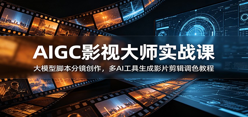 AIGC影视大师实战课：大模型脚本分镜创作，多AI工具生成影片剪辑调色教程-米壳知道—知识分享平台