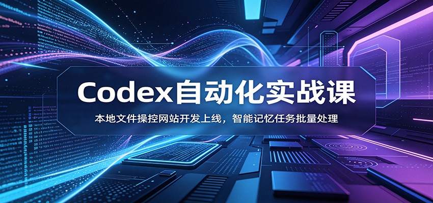 Codex自动化实战课：本地文件操控网站开发上线，智能记忆任务批量处理-米壳知道—知识分享平台