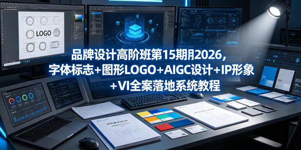 品牌设计高阶班第15期2026，字体标志＋图形LOGO＋AIGC设计＋IP形象＋VI全案落地系统教程-米壳知道—知识分享平台