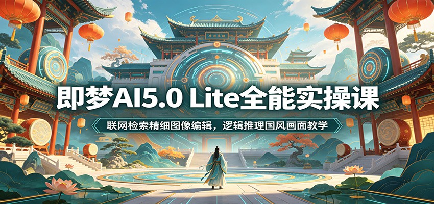 即梦AI5.0 Lite全能实操课：联网检索精细图像编辑，逻辑推理国风画面教学-米壳知道—知识分享平台