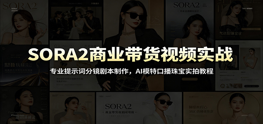 SORA2商业带货视频实战：专业提示词分镜剧本制作，AI模特口播珠宝实拍教程-米壳知道—知识分享平台