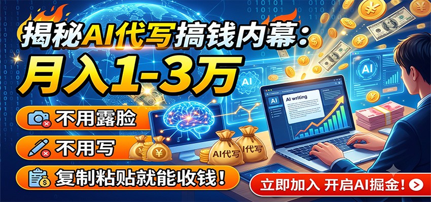 揭秘AI代写搞钱内幕：月入1-3万，不用露脸不用写，复制粘贴就能收钱！-米壳知道—知识分享平台