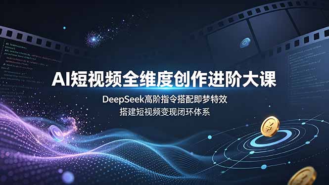 AI短视频全维度创作进阶大课,DeepSeek高阶指令搭配即梦特效,搭建短视频变现闭环体系-米壳知道—知识分享平台