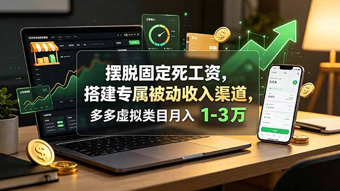 摆脱固定死工资,搭建专属被动收入渠道,多多虚拟类目月入 1-3 万-米壳知道—知识分享平台