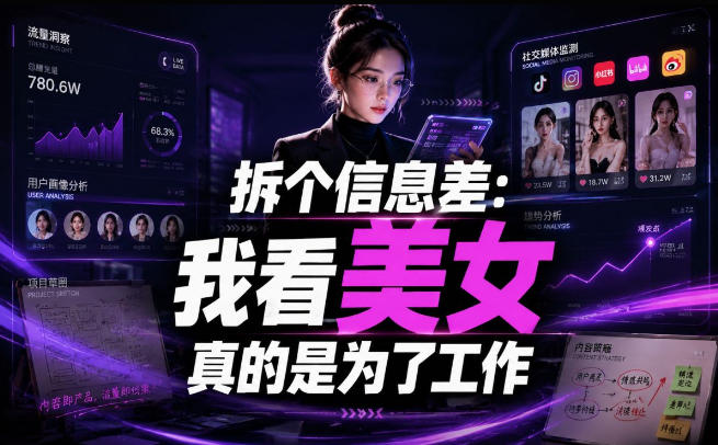 【理直气壮】我给看美女找了一个非常恰当的理由，信息差项目-米壳知道—知识分享平台