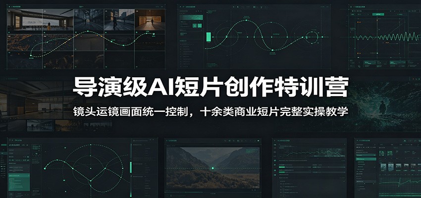 导演级AI短片创作特训营:镜头运镜画面统一控制,十余类商业短片完整实操教学(更新)-米壳知道—知识分享平台