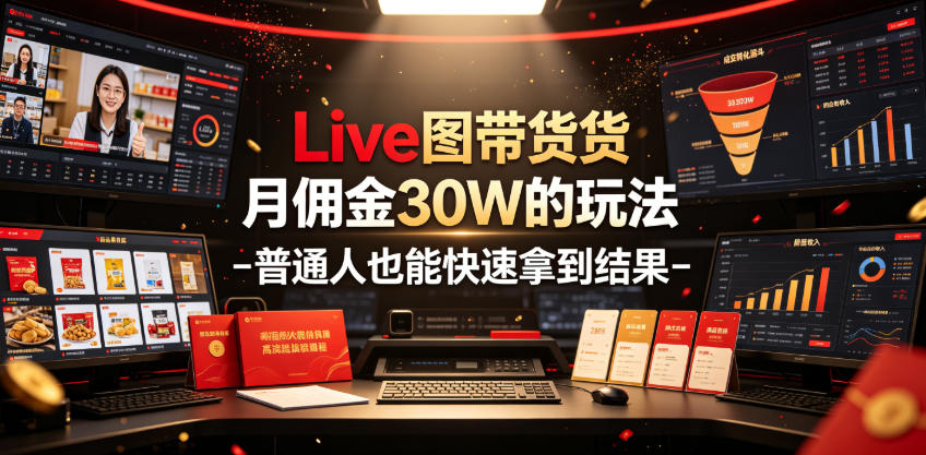 Live图带货月佣金30W的玩法-普通人也能快速拿到结果-米壳知道—知识分享平台