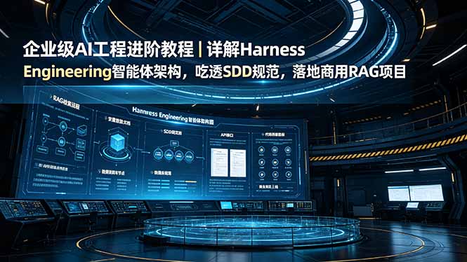 企业级AI工程进阶教程｜详解Harness Engineering智能体架构，吃透SDD规范，落地商用RAG项目-米壳知道—知识分享平台