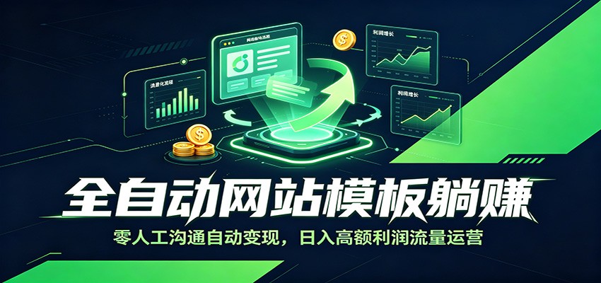 全自动网站模板躺赚:零人工沟通自动变现,日入高额利润流量运营-米壳知道—知识分享平台