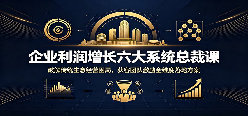 企业利润增长六大系统总裁课：破解传统生意经营困局，获客团队激励全维度落地方案-米壳知道—知识分享平台