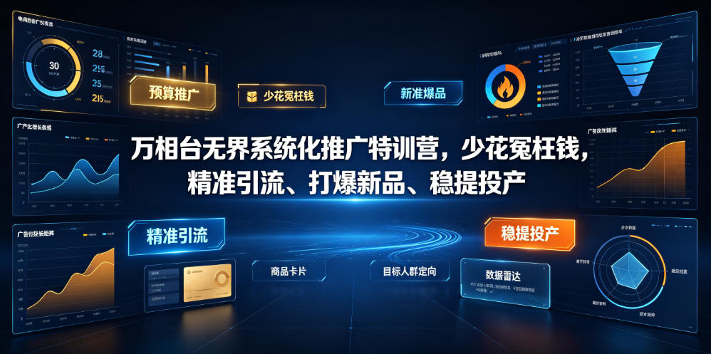 万相台无界系统化推广特训营VI0.0，少花冤枉钱，精准引流、打爆新品、稳提投产(全程录音+字幕)-米壳知道—知识分享平台