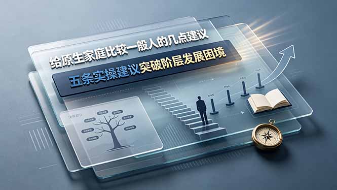 付费文章：给原生家庭比较一般人的几点建议，五条实操建议突破阶层发展困境-米壳知道—知识分享平台