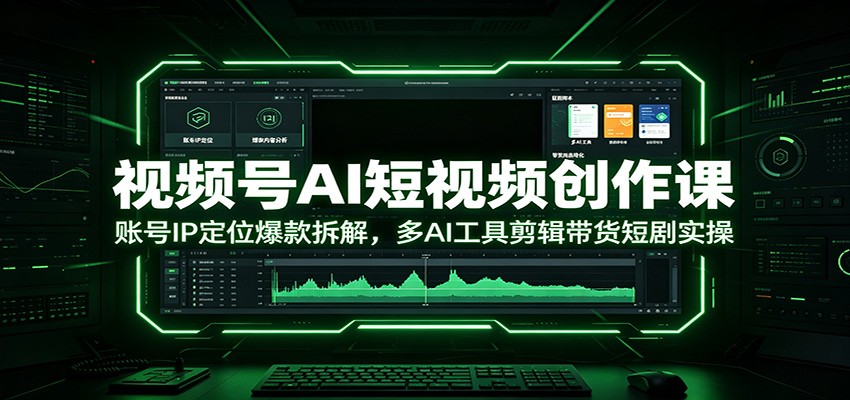 视频号AI短视频创作课:账号IP定位爆款拆解,多AI工具剪辑带货短剧实操-米壳知道—知识分享平台