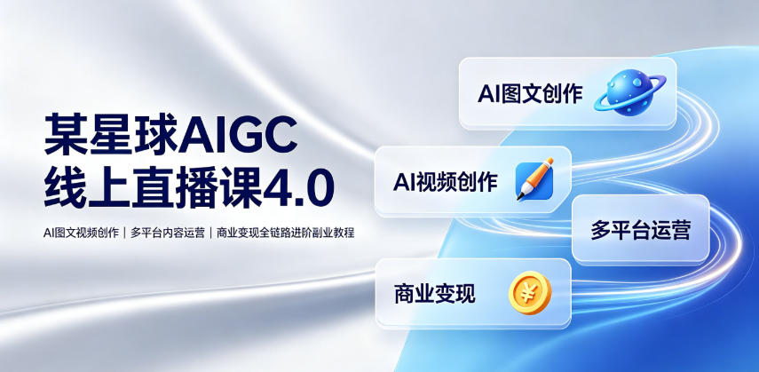 某星球AIGC线上直播课4.0｜AI图文视频创作、多平台内容运营、商业变现全链路进阶副业教程-米壳知道—知识分享平台