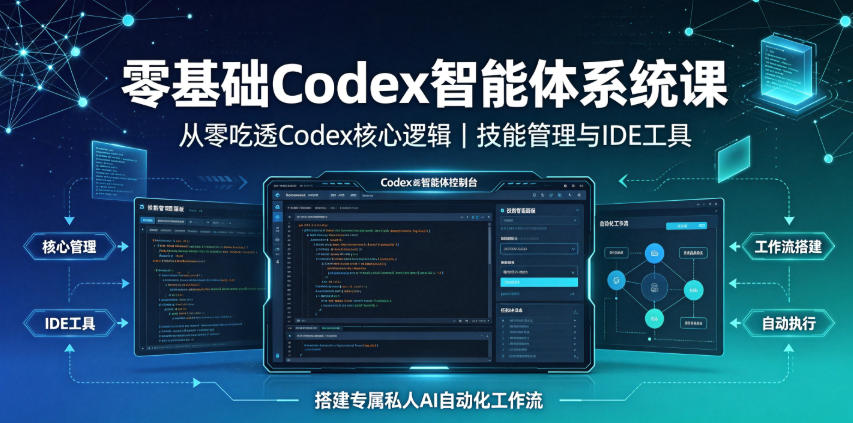 零基础Codex智能体系统课｜从零吃透Codex核心逻辑、技能管理与IDE工具，搭建专属私人AI自动化工作流-米壳知道—知识分享平台