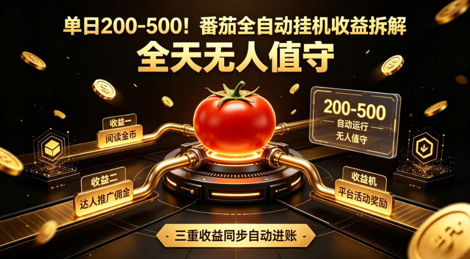 单日200-500！番茄全自动挂G收益拆解，全天无人值守，矩阵操作收益翻倍【揭秘】-米壳知道—知识分享平台