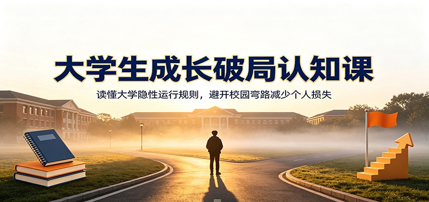 大学生成长破局认知课：读懂大学隐性运行规则，避开校园弯路减少个人损失-米壳知道—知识分享平台