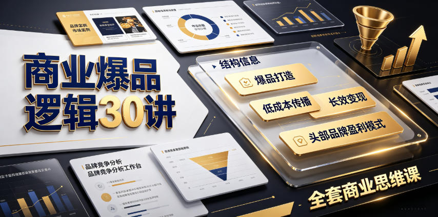 商业爆品逻辑30讲｜拆解各行各业头部品牌盈利模式，吃透爆品打造、低成本传播、长效变现全套商业思维课-米壳知道—知识分享平台