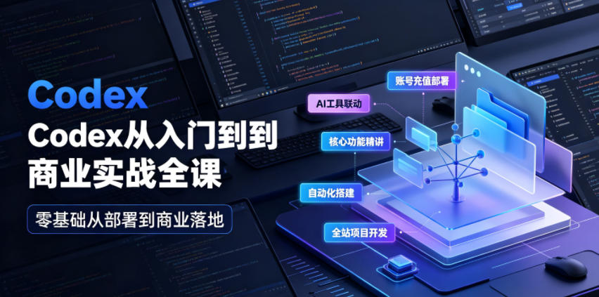 Codex从入门到商业实战全课｜账号充值部署、AI工具联动、核心功能精讲、自动化搭建、全站项目开发零基础教程-米壳知道—知识分享平台