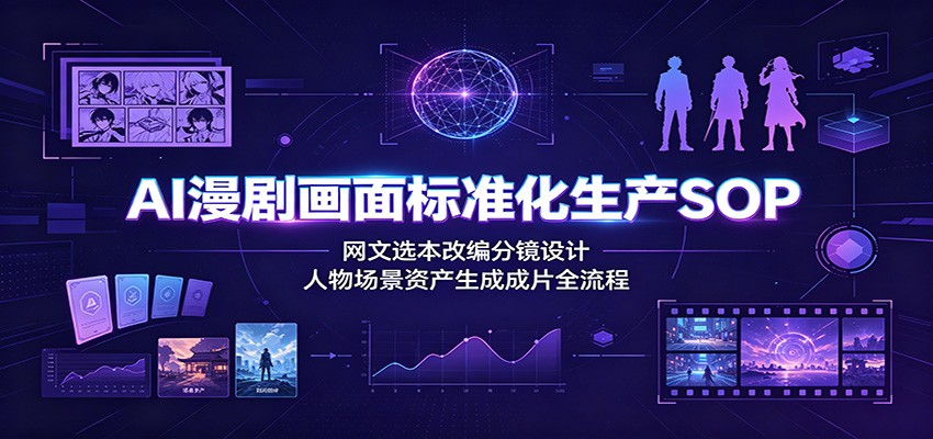AI漫剧画面标准化生产SOP：网文选本改编分镜设计，人物场景资产生成成片全流程-米壳知道—知识分享平台