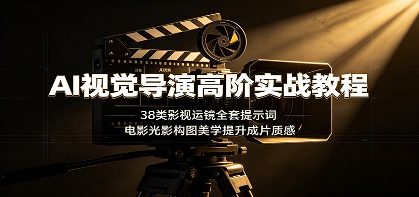 AI视觉导演高阶实战教程：38类影视运镜全套提示词，电影光影构图美学提升成片质感-米壳知道—知识分享平台