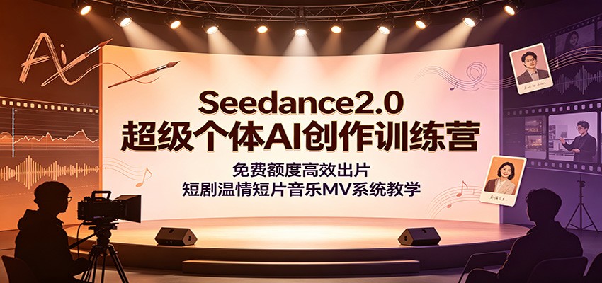 Seedance2.0超级个体AI创作训练营:免费额度高效出片,短剧温情短片音乐MV系统教学-米壳知道—知识分享平台