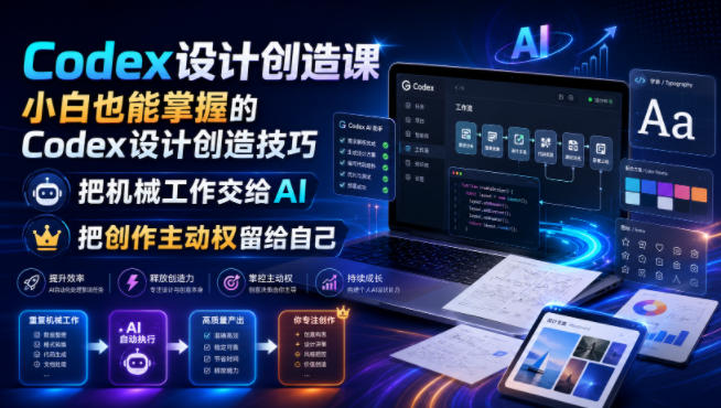 Codex设计创造课，小白也能掌握的Codex设计创造技巧，把机械工作交给AI，把创作主动权留给自己-米壳知道—知识分享平台