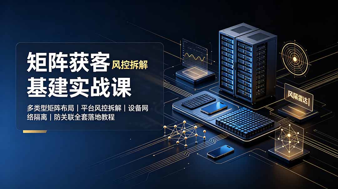 矩阵获客基建实战课：多类型矩阵布局｜平台风控拆解｜设备网络隔离｜防关联全套落地教程-米壳知道—知识分享平台