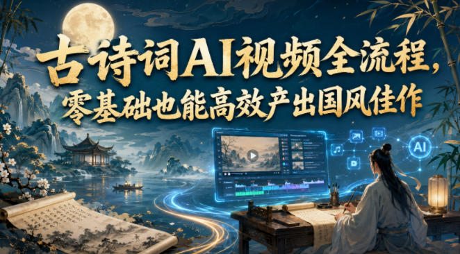 古诗词AI视频全流程，零基础也能高效产出国风佳作-米壳知道—知识分享平台