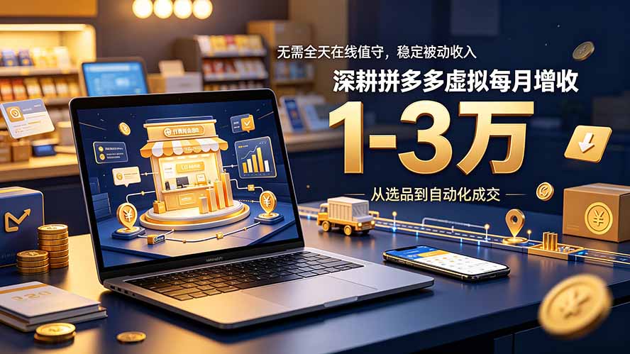 无需全天在线值守，稳定被动收入，深耕拼多多虚拟每月增收 1-3 万-米壳知道—知识分享平台