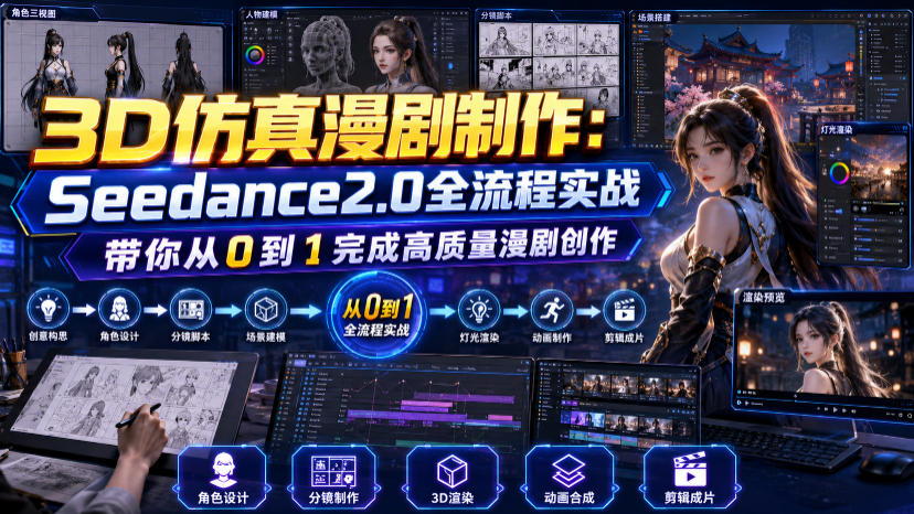 3D仿真漫剧制作：Seedance2.0全流程实战，带你从0到1完成高质量漫剧创作-米壳知道—知识分享平台