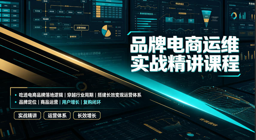 品牌电商运维实战精讲课程|吃透电商品牌落地逻辑、穿越行业周期、搭建长效变现运营体系-米壳知道—知识分享平台