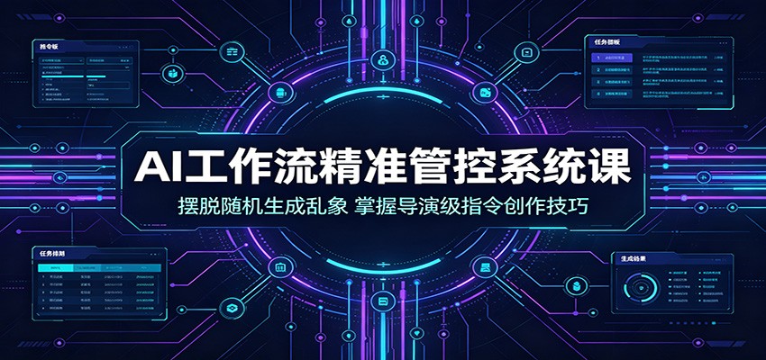 AI工作流精准管控系统课：摆脱随机生成乱象，掌握导演级指令创作技巧-米壳知道—知识分享平台