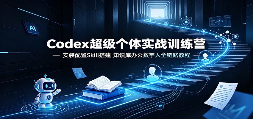 Codex超级个体实战训练营：安装配置Skill搭建，知识库办公数字人全链路教程-米壳知道—知识分享平台