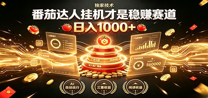 别再瞎找副业!番茄达人挂机才是稳赚赛道 日入1000+-米壳知道—知识分享平台