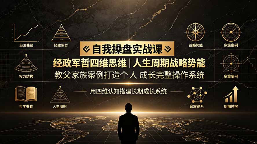 自我操盘实战课：经政军哲四维思维｜人生周期战略势能｜教父家族案例打造个人成长完整操作系统-米壳知道—知识分享平台