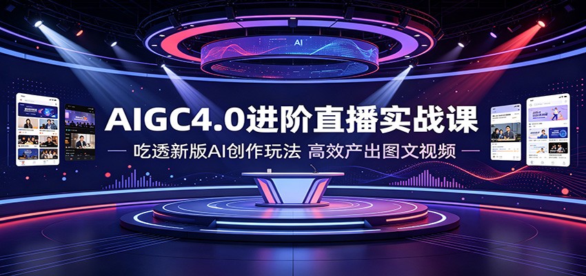 AIGC4.0进阶直播实战课：吃透新版AI创作玩法，高效产出图文视频-米壳知道—知识分享平台
