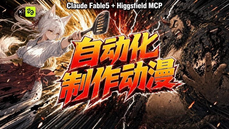 AI自动化动漫制作!Claude Fable 5接入Higgsfield MCP,直接生成完整创意内容-米壳知道—知识分享平台