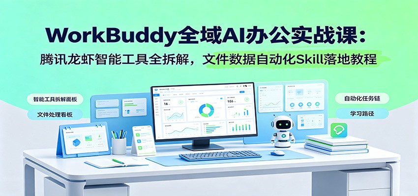 WorkBuddy全域AI办公实战课：腾讯龙虾智能工具全拆解，文件数据自动化Skill落地教程-米壳知道—知识分享平台