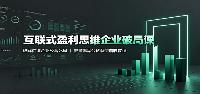 互联式盈利思维企业破局课:破解传统企业经营死局,流量爆品合伙裂变增收教程-米壳知道—知识分享平台