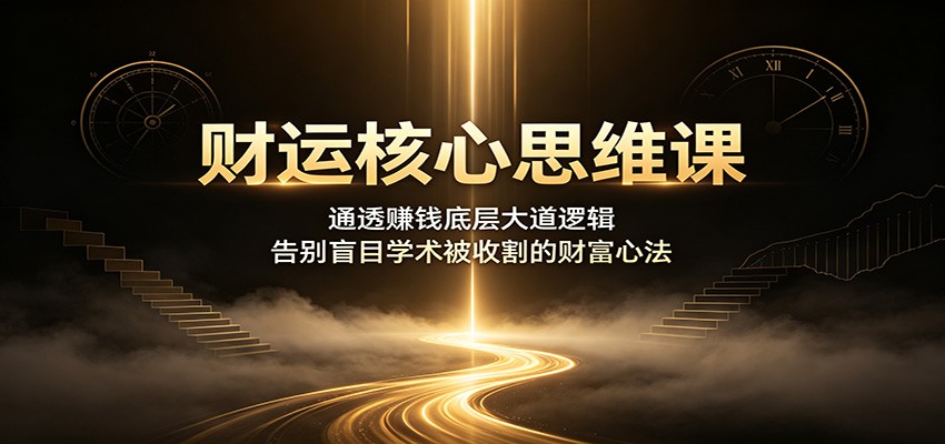 财运核心思维课:通透赚钱底层大道逻辑,告别盲目学术被收割的财富心法-米壳知道—知识分享平台