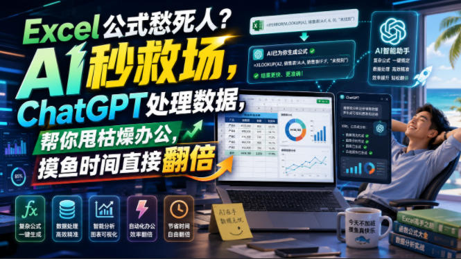 Excel公式愁死人？AI秒救场，ChatGPT处理数据，帮你甩枯燥办公，摸鱼时间直接翻倍【原创双语字幕】-米壳知道—知识分享平台