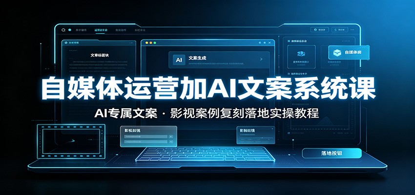 自媒体运营加AI文案系统课：：AI专属文案，影视案例复刻落地实操教程-米壳知道—知识分享平台