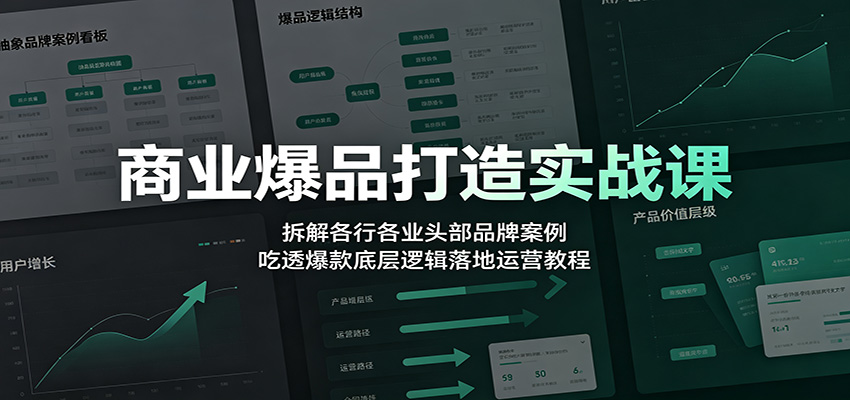 商业爆品打造实战课:拆解各行各业头部品牌案例,吃透爆款底层逻辑落地运营教程-米壳知道—知识分享平台