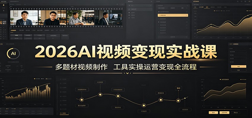 2026AI视频变现实战课：多题材视频制作，工具实操运营变现全流程-米壳知道—知识分享平台