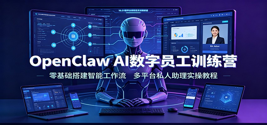OpenClaw AI数字员工训练营：零基础搭建智能工作流，多平台私人助理实操教程-米壳知道—知识分享平台