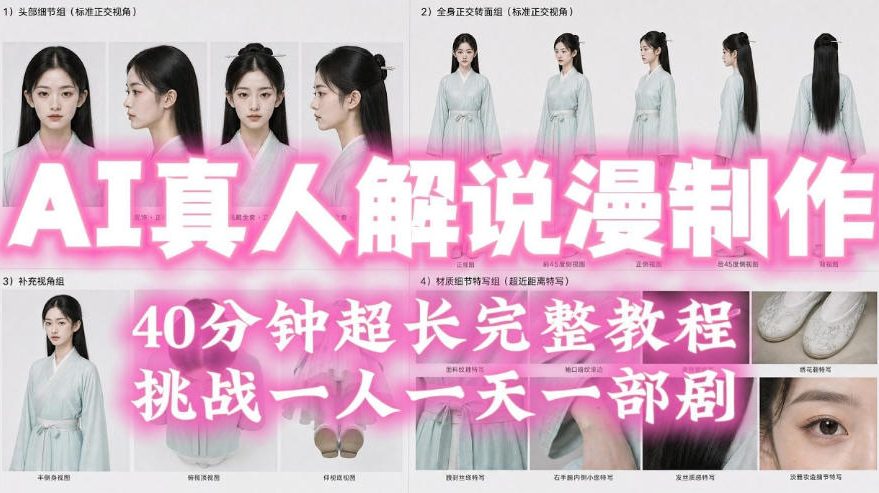 2026年AI真人解说漫剧自动批量化制作教程，40分钟超长完整，自动批量化制作，挑战一人一天一部剧！-米壳知道—知识分享平台