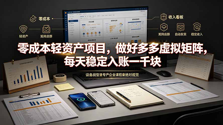 零成本轻资产项目，做好多多虚拟矩阵，每天稳定入账一千块-米壳知道—知识分享平台